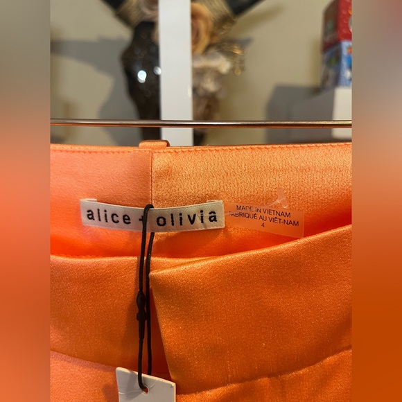 Alice + Olivia Satin Orange Wide Leg Pant - Sold Out - Picture 15 of 17